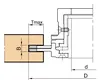 Frezite Not Router Adjustable 2-Part HW with Adjustment Hub Ø150 x 4-7.5 x Ø30 Z=4+V4 MAN, Tmax 27