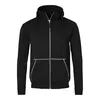 Top Swede Sweatshirt with hood and full zipper sizes XS-3XL, Unisex, Black