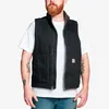 CARHARTT® Washed Duck Lined Mock Neck Vest, Black