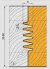 Frezite Limber Cutter HW for end grain & length grain 36-68 mm Ø140 x 70 x Ø40  Z=3 MAN, FL=11