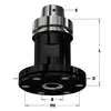 CMT Milling Arbor HSK63F for blades max Ø300 Ø30x6.5/Ø98 A=96, 6/M6/80, SW50, flange Ø98x4.5