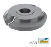 Rounding mill with removable cutters D140 B40 d30 Z2 R20 RPM5500-9000 (convex+concave)