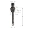 CMT C-taper drill HW, with threaded holder and countersink 5.0x20/35 S=M10+Ø11x4 LH