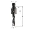 CMT C-tap drill HW with threaded mount 8.0x40/65 S=M10+cone 30° LH