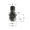 CMT Drill Holder with Countersink HW Z=2, 45° Ø3.0/Ø15x15, S=M10 with shank Ø11, RH