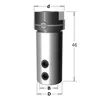 CMT Drill Holder Ø10/17.2/20, L=46, quick-release for Weeke, (hole for drill box Ø12)