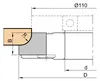 Frezite Radius Milling Body excl. cutter, steel body, R8/R10 Ø132.5 / Ø110 x 20 x Ø30 Z=3 MAN