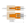 CMT Notch Cutter adjustable 3-piece HW replaceable blade, steel body Ø140x4-15xØ35 Z4+2+V4 MAN, max t 32, including rings