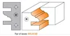 CMT Cutter D 40x24.5x2mm for profile/counter profile router 694,014