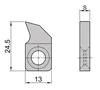 Frezite Reamer HW, Frezite 24.5 x 13 x 3.0 Z=1 MEC