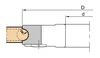 Frezite Profile Cutters HW, for Frezite Round Router 591 20 x 20 x 2 R=4