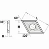 CMT interchangeable cutter L28 H14 A30⁰ Z2