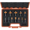 CMT Shaft Router Bit Set HW Z=2, 12-pieces Popular Profiles S=6.35