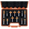 CMT Router Bit Set 13 most common router bits with 12.7 shaft, radius, groove, bevel, etc.