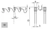 Frezite Saw Blade HW for CNC (10BA13), Biesse, Felder etc. 120 x 4.0/3.0 x 35 Z=30W, 2/6/46 + 4/5.5-10/50 RH