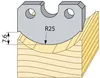 Hole profile list R25 L40mm K5.5mm HM, upper steel