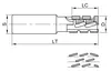 Frezite Shaft Mill DP, A800, Z=2+2, bottom cutting HW Ø20x35/105 S=25x55, H=3, RH