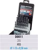 Drill set 1-13 x 0.5 (25 pcs) 118 ° point HSS DIN338