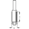 Edge router with bearing D12.7 I12.7 S8 with roller bearing