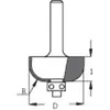 Hollow chisel with bearing Radius 12.7 D35 I16 S8