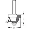 Edge profile router with bearing Radius 4 D25.4 I16 S8