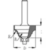 Edge profile router with ball r4 d25